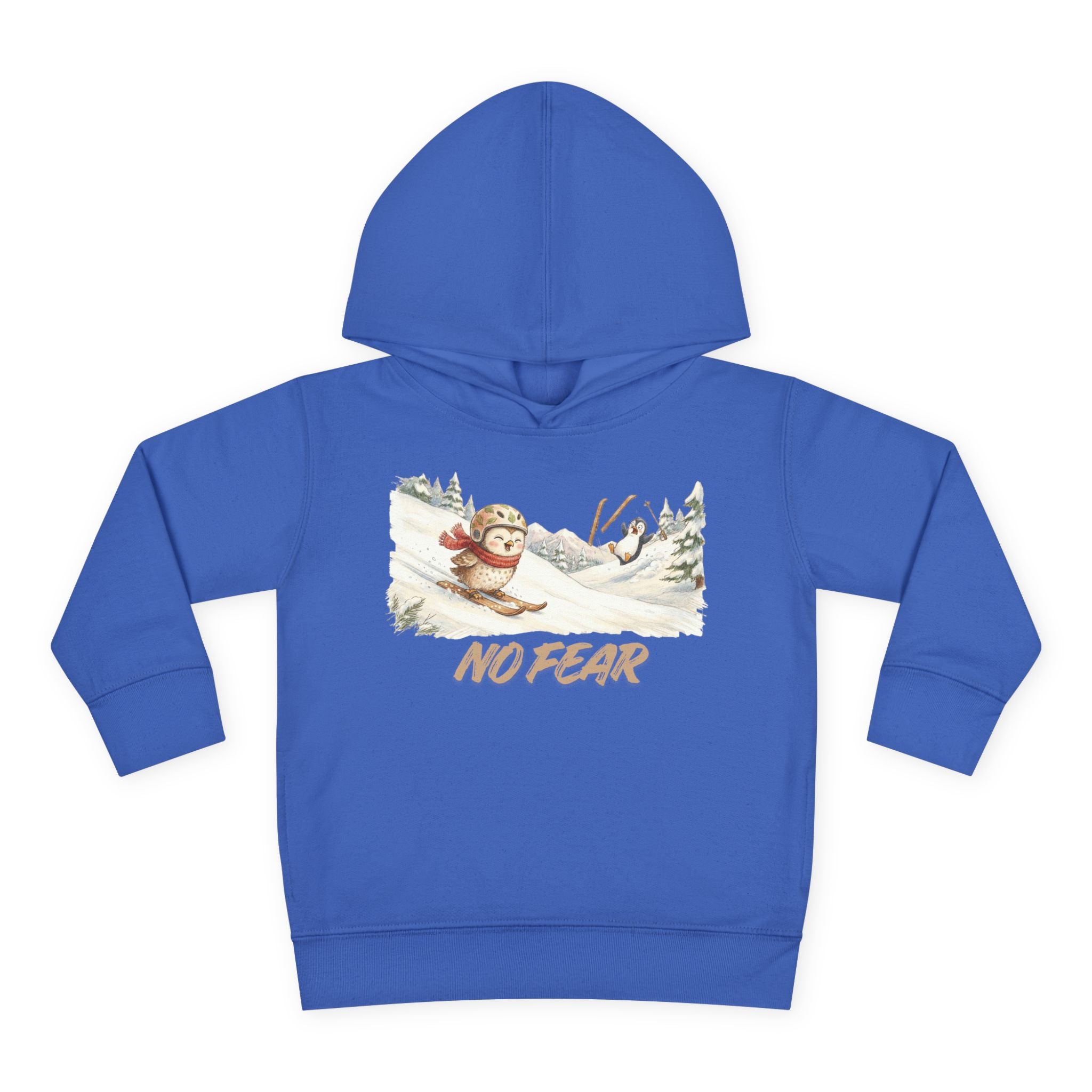 "No Fear" Skiing Owl Hoodie | Kids Edition