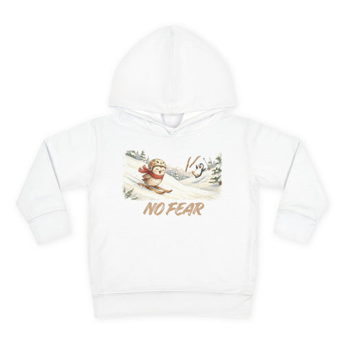 "No Fear" Skiing Owl Hoodie | Kids Edition