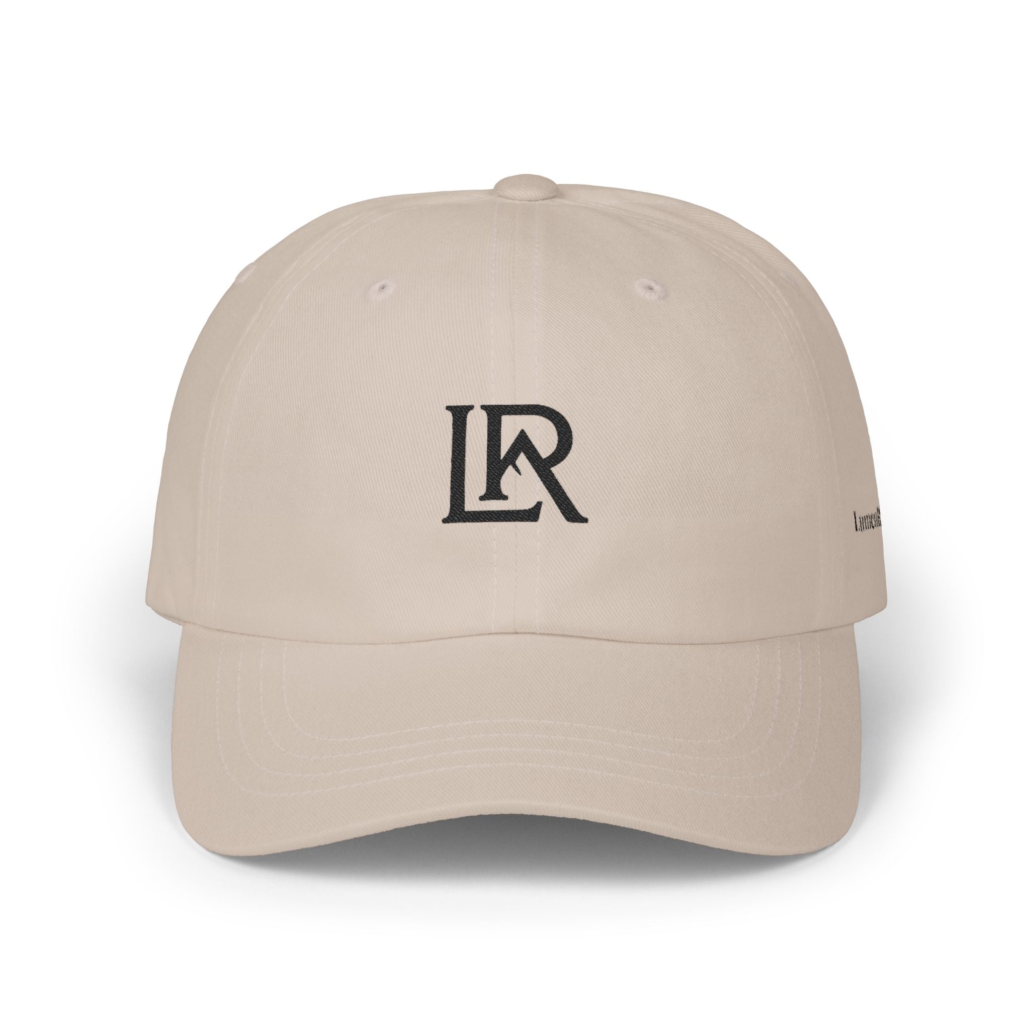 Dad Cap — Minimal LR Monogram Embroidered Baseball Hat
